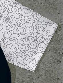 THE POWERPUFF GIRLS X SHEIN 女式休闲时尚街头卡通火焰印花 V 领撞色边 T 恤，夏季 - 白色 - 查看 5