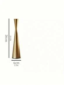 1 pièce Bougeoir de taille dorée, décoration parfaite pour la table de salle à manger, photoshoot de dîner aux chandelles, atmosphère romantique pour anniversaire de mariage, décoration de table de salon à la maison, décoration d'Halloween, du Nouvel An, cadeaux, décoration de maison pour la remise des diplômes, décorations de Noël pour la chambre