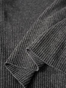 MOTF PREMIUM WOOL V-NECK SLIM FIT SWEATER, AUTUMN/WINTER - Grey - View 9