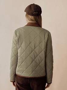 Florisole 女士休闲优雅绗缝棉服大衣