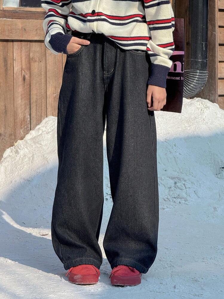 Tween Girls Thermal Lined Denim Jeans Thermal Lined,Winter