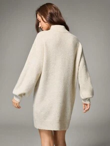 Hanevo Robe décontractée droite unie avec poches, automne/hiver
