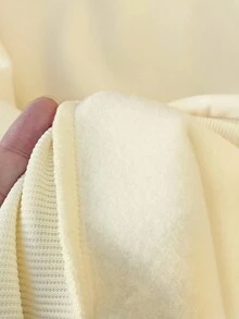 SHEIN EZwear 女士休闲撞色卫衣，秋冬季 - 淡紫色 - 查看 6