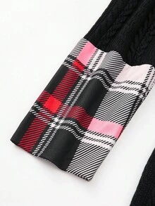 EMERY ROSE Sudadera casual a cuadros para mujer de talla grande - Multicolor - Ver 3