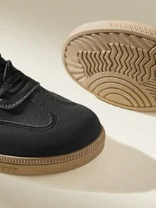 CUCCOO EASI 女士圆头休闲百搭运动鞋 - 黑與白 - 查看 5