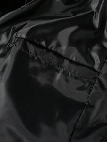 Manfinity Homme 男士休闲连帽多功能舒适长袖羽绒服，街头风，秋冬保暖外套 - 黑色 - 查看 7