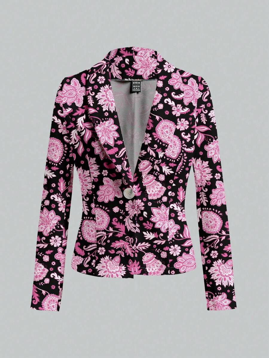 Shutterstock Glamance Women's Casual Minimalist Blazer Jacket, Suitable For Winter, Slim Fit Suit Jacket For Women Pink Jacket Women Blazers Women Blazers - Multicolor - View 1