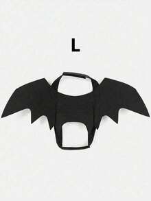 1PC Felt Pet Costume Halloween Black Bat Demon Wings Straps Vest For Medium Large Dogs Cats Funny Scary Party Festival Photo Props Pet Supplies - Black - View 15