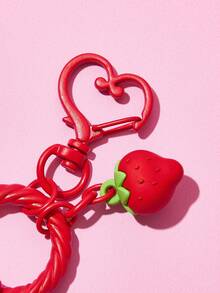 Strawberry Shortcake X SHEIN 可爱卡通人物，草莓钥匙扣，包包挂件，礼物，送礼佳品 - 彩色 - 查看 8