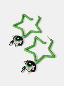 THE POWERPUFF GIRLS X SHEIN 女士吊坠耳环 - 彩色 - 查看 3