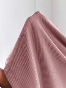 SHEIN Vestido de maternidad de manga larga y ajustado, color verde, adecuado para baby shower, otoño/invierno