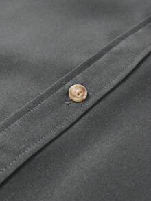 Manfinity Nomadique 男士西式长袖衬衫 男士西部衬衫 牛仔竞技衬衫 男士黑色正装衬衫 牛仔衬衫 西部衬衫 长角骷髅西部衬衫 - 深灰色 - 查看 6