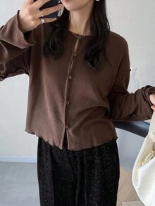 FRIFUL Women T-Shirts - Brown - View 4