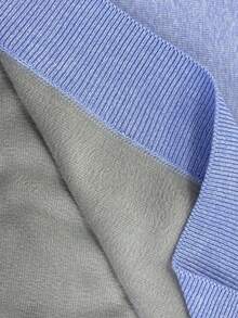 Manfinity Mode Men's Thermal Lined Shirt Collar Patchwork Sweater, Autumn/Winter, Long Sleeve Top