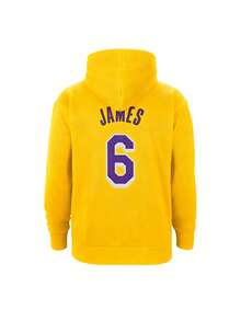 Nike Los Angeles Lakers Essential Men's Pullover Hoodie Yelllow - YELLOW WHITE PURPLE BLACK - View 2