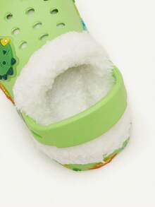 Cozy Pixies Toddler Boys' Fashionable Comfortable Warm Green Dinosaur Cartoon Cute Lightweight Indoor Slippers - Green - View 9