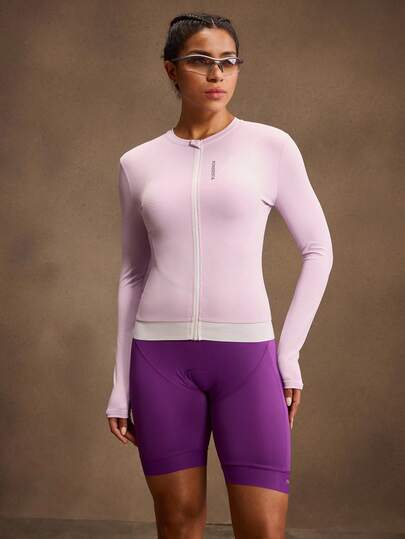 Powerista 女式字母印花拉链骑行服，秋冬