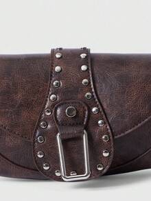 ROMWE Grunge Punk 女包 - 咖啡棕 - 查看 4
