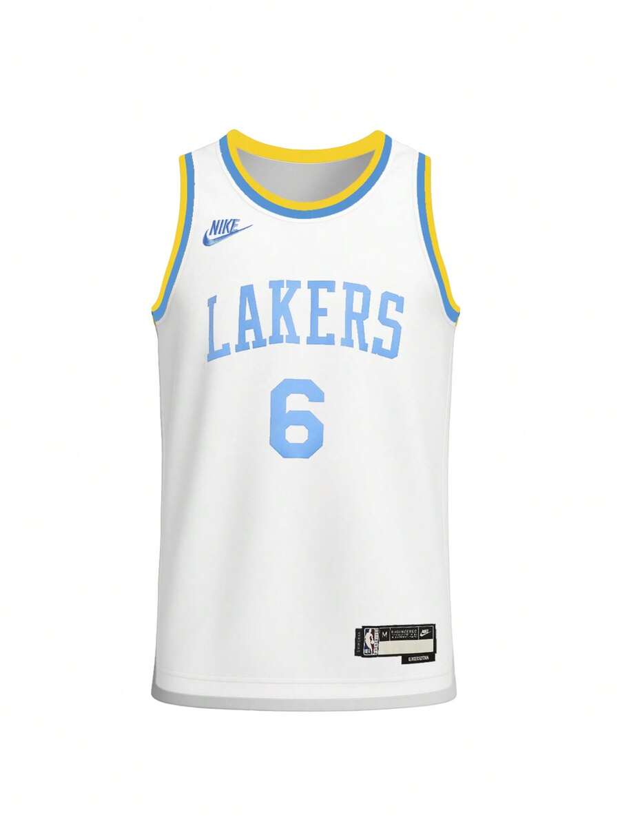 Nike Los Angeles Lakers Boy's T-Shirts White - TRẮNG XANH VÀNG XÁM ĐEN - Xem 1