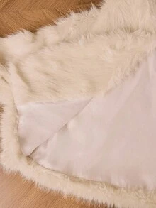 Revavyn 优雅奢华仿毛领长袖夹克，适合派对，欧美风格 - 白色 - 查看 7