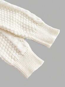 SHEIN MOD Damen Zopfstrick Pullover mit geraffter Taille und Rollkragen für Herbst/Winter