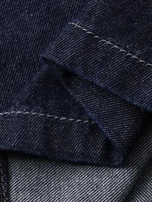 Livesso Women's Tie Waist Pocket Wide Leg Loose Casual Jeans - Dark Wash - View 7