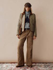 Florisole Jersey de cuello alto con estampado de estrella bohemio - Gris - Ver 3