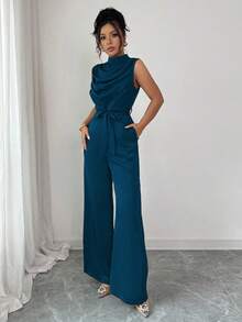 Elenzga Women Jumpsuits - Blue - View 3