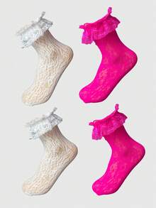 ROMWE Kawaii Women Crew Socks - Multicolor - View 3