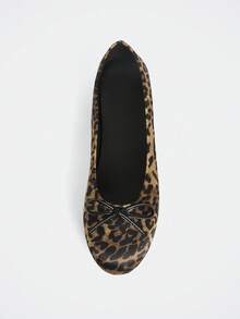 Maija 女士休闲豹纹舒适百搭平底鞋 - 棕色 - 查看 4