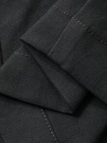 FRIFUL 女式腰部格纹拼布直筒工装运动裤女式慢跑裤 - 藏蓝色 - 查看 3