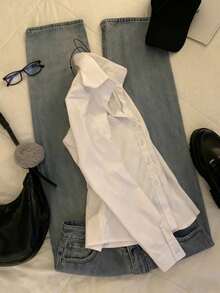 Rina Fox Fitted Waist White Blouse - White - View 3