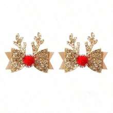 1/2pcs Pet Dog Cat Deer Themed Hair Clips, Suitable For Daily Use/Christmas