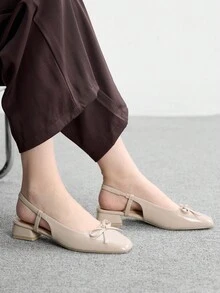 CUCCOO BIZCHIC 女士时尚金色百搭通勤平底鞋 - 杏色 - 查看 4