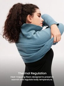 LUVLETTE Plus Women's Thermal Underwear Ultra-Soft Base Layer Cold Weather Warm Winter PJ Set Round Neck Top And Long Bottoms - Black Lightweight And Warm Set Pajama Sets