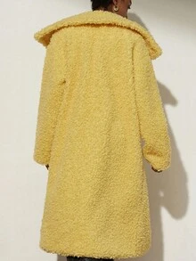 Aveloria Modichic 女士仿皮草大衣 - 黃色 - 查看 6