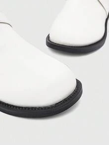 CUCCOO BIZCHIC 女士时尚白色可爱珍珠平底踝靴 - 白色 - 查看 7