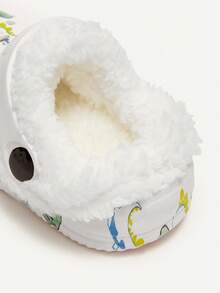 Cozy Pixies 1双儿童户外毛绒保暖运动卡通动物时尚婴儿幼儿趣味恐龙透气室内拖鞋 - 白色 - 查看 8