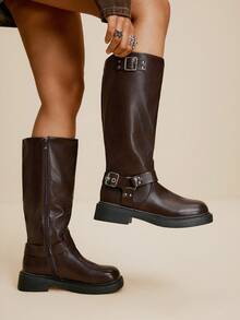 Daringsoles Botas medianas de mujer de color marrón