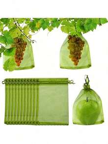 50/100个礼品包装袋，橄榄绿色欧根纱糖果袋，绿色包装袋及餐具，万圣节和圣诞节家居用品，节日、婚礼和派对礼品包装用品，节庆活动和派对礼品包装袋。适用于各种节日派对、聚会、生日、婚礼、结婚礼品包装用品、珠宝包装欧根纱袋、糖果袋、旅行收纳包装袋和节日礼品袋，也适用于水果防虫罩袋。 - 彩色 - 查看 12