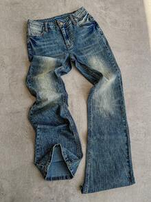 Attitoon Damen Jeans mit Taschen und Glockenform, vielseitig einsetzbar