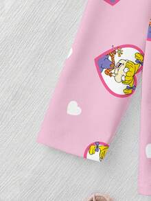 Nick 90s | SHEIN 女婴长袖心形卡通图案T恤 - 白色 - 查看 4