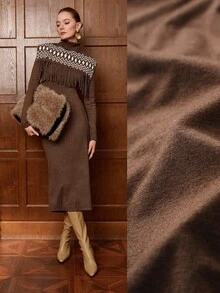 Aalyst 2pcs/Set Loose Knit Poncho