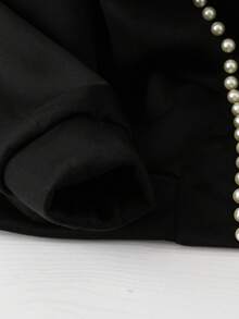 GlowEve CURVE 女士拼布针织商务休闲夹克 - 黑色 - 查看 4