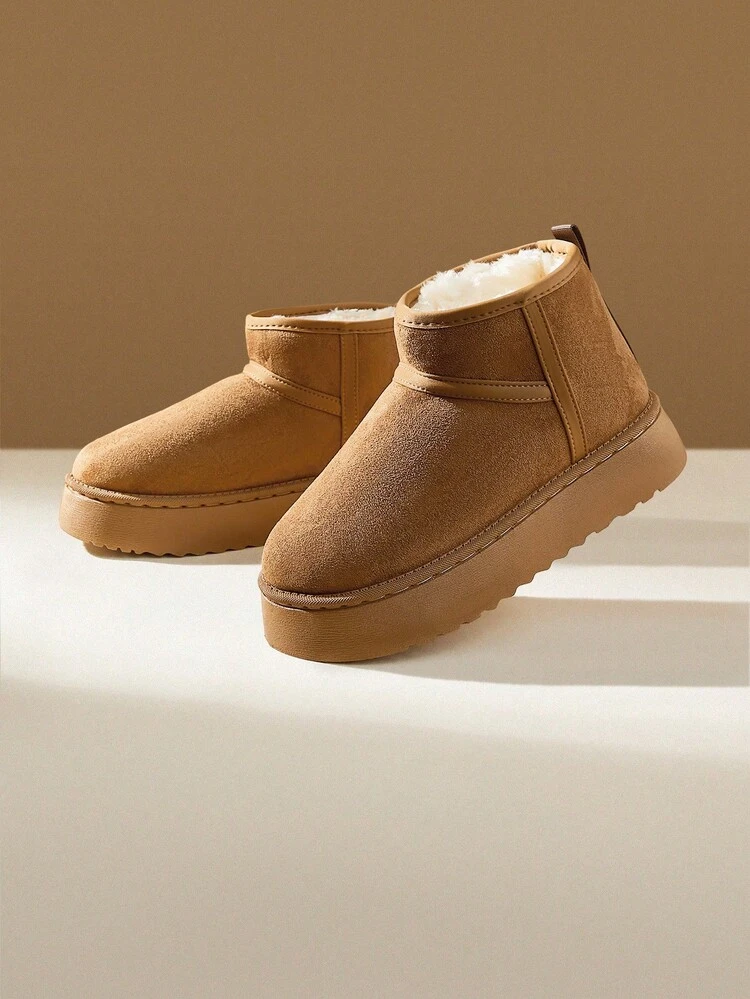 CUCCOO EASI Women's Casual Thick Sole Warm Low-Top Snow Boots For Daily Wear For Christmas