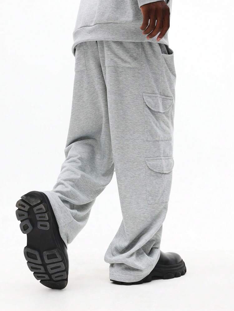 Baggy Cargo Sweatpants With Side Utility Pockets