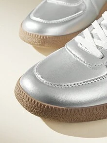 CUCCOO EASI 女士银色简约休闲运动鞋 - 銀色 - 查看 4