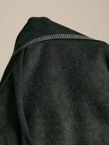 SoleilVie 女式哥特式松紧腰口袋休闲裤，秋冬 - 黑色 - 查看 7