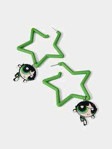 THE POWERPUFF GIRLS X SHEIN 女士吊坠耳环 - 彩色 - 查看 2