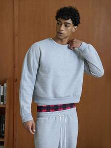 TOKVUE 男士套头衫和裤子套装，两件套灰色运动服，秋冬服装 - 彩色 - 查看 4